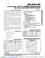 MAX4414EUA+T datasheet pdf MAXIM - Dallas Semiconductor