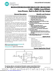 MAX44259AUK+T datasheet pdf MAXIM - Dallas Semiconductor