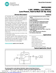 MAX44280AXT+T datasheet pdf MAXIM - Dallas Semiconductor