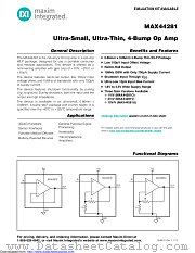 MAX44281HANS+ datasheet pdf MAXIM - Dallas Semiconductor
