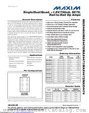 MAX4470EXK+ datasheet pdf MAXIM - Dallas Semiconductor