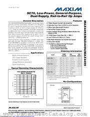 MAX4493AXK/V+ datasheet pdf MAXIM - Dallas Semiconductor