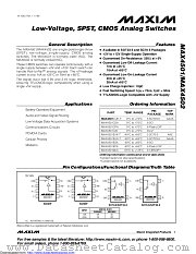 MAX4501CUK-TG05 datasheet pdf MAXIM - Dallas Semiconductor