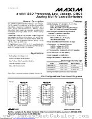 MAX4558CEE+T datasheet pdf MAXIM - Dallas Semiconductor