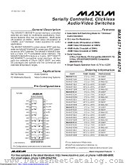 MAX4571CEI+ datasheet pdf MAXIM - Dallas Semiconductor