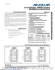 MAX4581ETE+T datasheet pdf MAXIM - Dallas Semiconductor