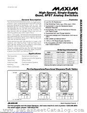 MAX4591CUE+T datasheet pdf MAXIM - Dallas Semiconductor