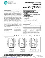 MAX4609CPE+ datasheet pdf MAXIM - Dallas Semiconductor