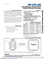 MAX4610CUD+ datasheet pdf MAXIM - Dallas Semiconductor