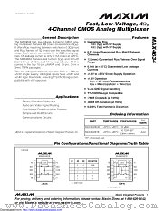 MAX4634EUB+ datasheet pdf MAXIM - Dallas Semiconductor