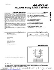 MAX4649EKA+TG0N datasheet pdf MAXIM - Dallas Semiconductor