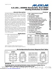 MAX4717EUB/GG8 datasheet pdf MAXIM - Dallas Semiconductor