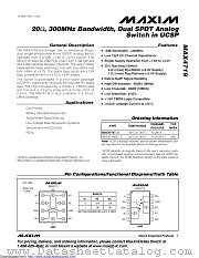 MAX4719EUB+ datasheet pdf MAXIM - Dallas Semiconductor