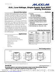 MAX4741EUA+T datasheet pdf MAXIM - Dallas Semiconductor