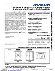 MAX4764A datasheet pdf MAXIM - Dallas Semiconductor