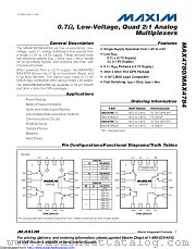 MAX4784ETE+T datasheet pdf MAXIM - Dallas Semiconductor