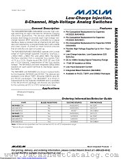 MAX4802CXZ+ datasheet pdf MAXIM - Dallas Semiconductor