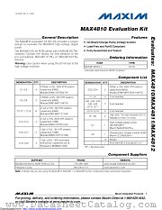 MAX4810EVKIT+ datasheet pdf MAXIM - Dallas Semiconductor