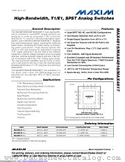 MAX4817ETE+ datasheet pdf MAXIM - Dallas Semiconductor