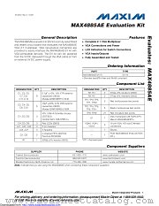 MAX4885AEEVKIT datasheet pdf MAXIM - Dallas Semiconductor