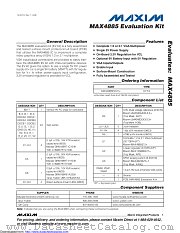 MAX4885EVKIT+ datasheet pdf MAXIM - Dallas Semiconductor