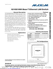 MAX4891ETJ+T datasheet pdf MAXIM - Dallas Semiconductor