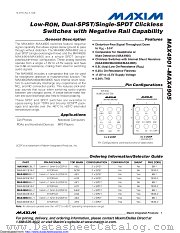 MAX4901ETA+ datasheet pdf MAXIM - Dallas Semiconductor