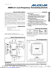 MAX4929EETP+CFS datasheet pdf MAXIM - Dallas Semiconductor