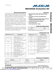 MAX4952AEVKIT datasheet pdf MAXIM - Dallas Semiconductor