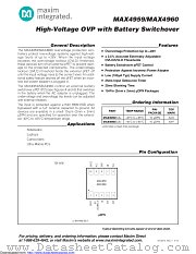 MAX4959ELB+T datasheet pdf MAXIM - Dallas Semiconductor