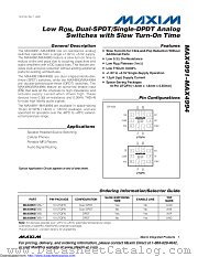MAX4993ELB+T datasheet pdf MAXIM - Dallas Semiconductor