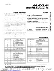 MAX5003EVKIT50W datasheet pdf MAXIM - Dallas Semiconductor