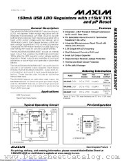 MAX5006BCUB+ datasheet pdf MAXIM - Dallas Semiconductor
