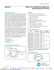 MAX5033CUSA+ datasheet pdf MAXIM - Dallas Semiconductor