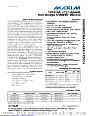 MAX5063CASA+ datasheet pdf MAXIM - Dallas Semiconductor