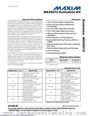 MAX5072EVKIT datasheet pdf MAXIM - Dallas Semiconductor
