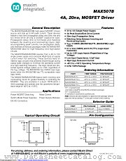 MAX5078BATT+T datasheet pdf MAXIM - Dallas Semiconductor