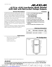 MAX5100BEUP+T datasheet pdf MAXIM - Dallas Semiconductor