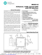 MAX5112GTJ+T datasheet pdf MAXIM - Dallas Semiconductor