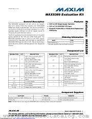 MAX5389EVKIT datasheet pdf MAXIM - Dallas Semiconductor