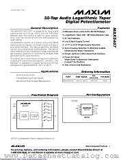 MAX5407EKA+T datasheet pdf MAXIM - Dallas Semiconductor