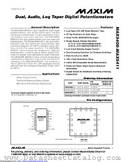 MAX5411ETE+T datasheet pdf MAXIM - Dallas Semiconductor