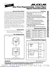 MAX5427EUA-T datasheet pdf MAXIM - Dallas Semiconductor
