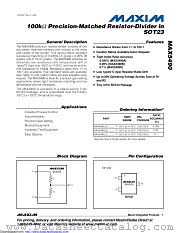 MAX5490VA10000+T datasheet pdf MAXIM - Dallas Semiconductor