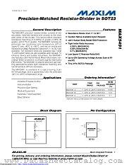 MAX5491SC03200+ datasheet pdf MAXIM - Dallas Semiconductor