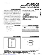 MAX5492LA07538 datasheet pdf MAXIM - Dallas Semiconductor