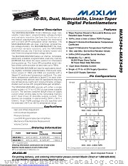 MAX5497ETE datasheet pdf MAXIM - Dallas Semiconductor