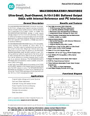 MAX5800AUB+ datasheet pdf MAXIM - Dallas Semiconductor