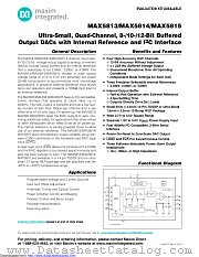 MAX5813 datasheet pdf MAXIM - Dallas Semiconductor