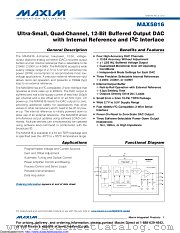 MAX5816 datasheet pdf MAXIM - Dallas Semiconductor
